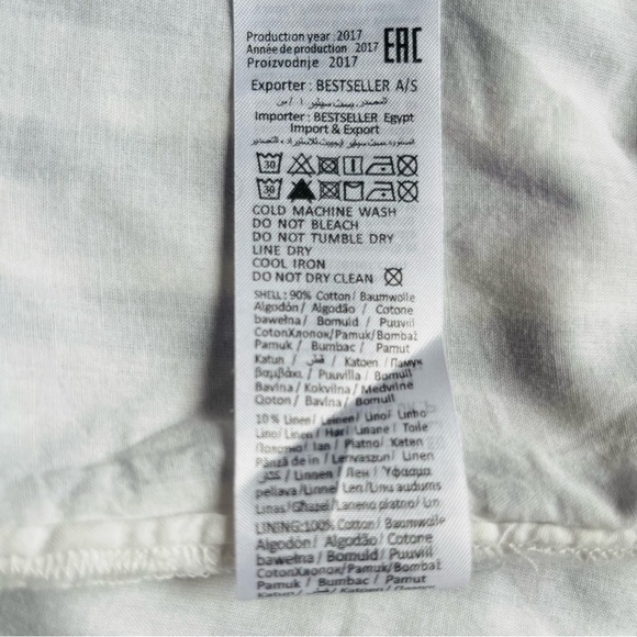 VERO Modo mini dress off the shoulder vertical stripe lined straight size s - Picture 12 of 15